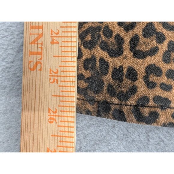 7 For All Mankind Jeans Womens Size 29 Black and Orange Leapard Print Boot Cut - Picture 7 of 15